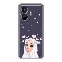 Чехол Стильные девушки на Realme GT5 – Девушка и сердечки