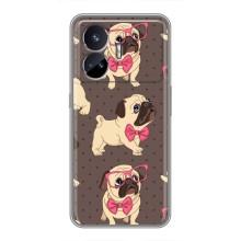 Чехол (ТПУ) Милые собачки для Realme GT5 – Собачки Мопсики