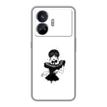 Чехлы Венсдей на Realme GT5 Уэнсдей (AlphaPrint) (танец Уэнздей)