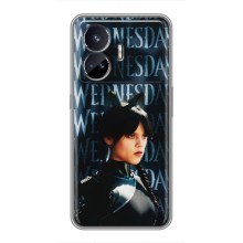 Чехлы Венсдей на Realme GT5 Уэнсдей (AlphaPrint) (Уэнздей кошка)
