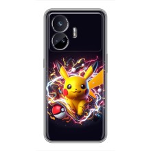 Чехол с Пикачу на Realme GT5 (Пикачу с мячом)