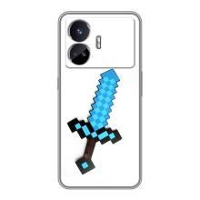 Чохли для Realme GT5 (Персонажі МайнКрафт) (Меч)