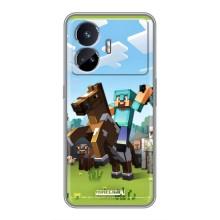 Чохли для Realme GT5 (Персонажі МайнКрафт) (На коні)