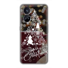 Рождественские Чехлы для Realme GT5 (VPrint) (Елочка узорная)