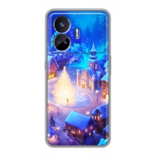Рождественские Чехлы для Realme GT5 (VPrint) (Рождественский город)