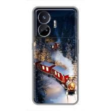 Силиконовый бампер на рождество для Realme GT5 (Поезд)
