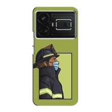 Силіконовий бампер (Працівники) на Realme GT5 – Пожежник