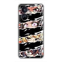 Силиконовые чехлы с глазами Anime для Реалми ГТ2 – Глаза на чорном
