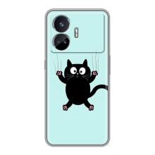 Силиконовый чехол с котиком для Realme GT5 – Падающий кот