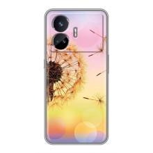 Силиконовый Чехол с одуванчиками на Realme GT5 – Цветок-одуванчик