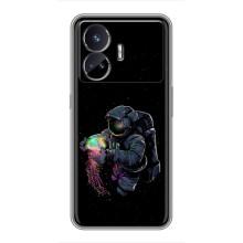 Силиконовый Чехол с принтом "Космонавты" на Realme GT5 – В руках земля