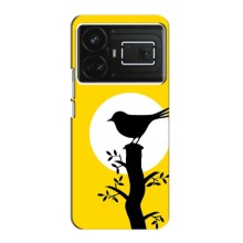 Силиконовый чехол с птичкой на Realme GT5