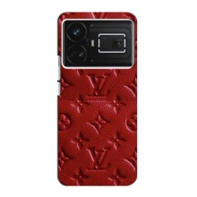 Текстурный Чехол Louis Vuitton для Реалми ГТ2 (Красный ЛВ)