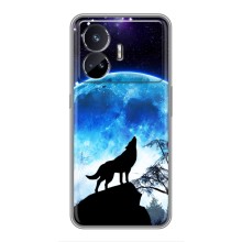 Защитные чехлы для РеалМи ДжиТи 5 (AlphaPrint) (ХИТ продаж) ВОЛК (Волк на луну)