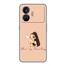 Силиконовый Чехол на Realme GT5 с картинкой Стильных Девушек – С собакой