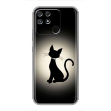 Чехол с принтом для Realme NARZO 30A (AlphaPrint) Модные коты – Силуэт котика