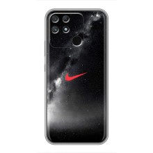 Чехол для Realme NARZO 30A - с принтом Найк (AlphaPrint) (Найк красный)