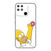 Чехол с Симпсонами для Realme NARZO 30A (VPrint) (Гомер с пончиком)