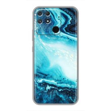 Мраморний чехол на Realme NARZO 30A (VPrint) (Блакитний мрамор)