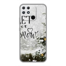 Новогодние, Праздничные Чехлы для Realme NARZO 30A - 2024 год (Let it snow)