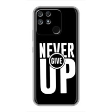 Силіконовый Чохол на Realme NARZO 30A з картинкою НАЙК (Never Give UP)