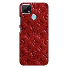 Текстурный Чехол Louis Vuitton для Реалми Нарзо 30а (Красный ЛВ)