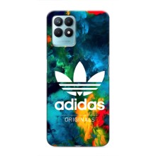 Чохли Адидас для Realme NARZO 50 (AlphaPrint) (Яскравий Адідас)