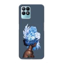 Чехлы (ART) Цветы на Realme NARZO 50 (VPrint) (Квіти на голові)