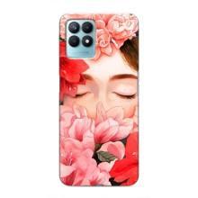 Чехлы (ART) Цветы на Realme NARZO 50 (VPrint) (Очі в квітах)