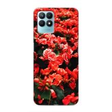 Чохли з квітами для Realme NARZO 50 (VPrint) (Квіти червоні)