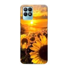 Чехол с Цветами для Realme NARZO 50 (поле подсолнухов)