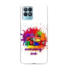 Чохли Амонг Ас для Realme NARZO 50 (AlphaPrint) (Яскравий АмонгАс)