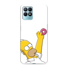 Чjхол з Сімпсонами для Realme NARZO 50 (VPrint) (Гомер з пончиком)