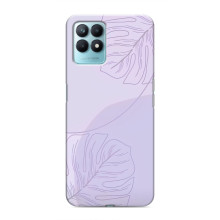 Чохол квітковий дизайн для Realme NARZO 50 – Монстера фіолетова