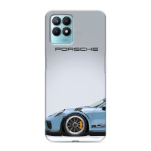 Чехол с авто Порше для Realme NARZO 50 – Голубой Порше