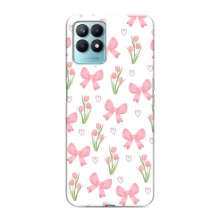 Чохол з бантиками на RealMe NARZO 50 (Банти і квіти)