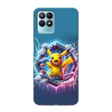 Чохол з Пікачу на Realme NARZO 50 (Лого Пікачу)