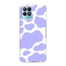 Чохол з принтом корови на RealMe NARZO 50 (Фіолетовий принт)