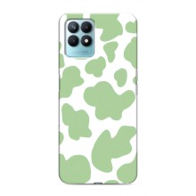 Чохол з принтом корови на RealMe NARZO 50 (Зелений принт)