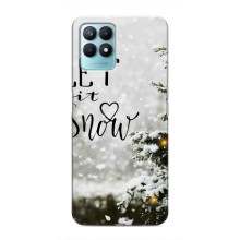 Новогодние, Праздничные Чехлы для Realme NARZO 50 - 2024 год (Let it snow)