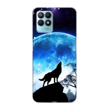 Захисні чохли для RealMe NARZO 50 (AlphaPrint) (ХІТ продаж) ВОВК (Вовк на місяць)