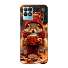 Друкований чохол 'Звірята з кавою' для Realme NARZO 50 – Білка з кавою