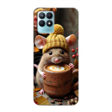 Друкований чохол 'Звірята з кавою' для Realme NARZO 50 – Мишка з кавою