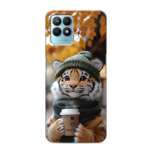 Друкований чохол 'Звірята з кавою' для Realme NARZO 50 – Тигр з кавою