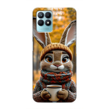 Друкований чохол 'Звірята з кавою' для Realme NARZO 50 – Зайчик з кавою