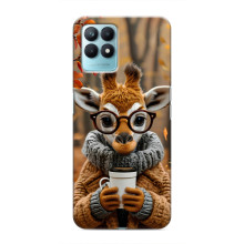 Друкований чохол 'Звірята з кавою' для Realme NARZO 50 – Жираф з кавою