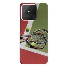 Чехлы с принтом Спортивная тематика для Realme NARZO 50A (Ракетки теннис)