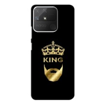 Чохол (Корона на чорному фоні) для Реалмі Нарзо 50А – KING
