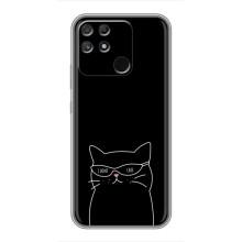 Чехол с рисунком кот на Realme NARZO 50A – Равнодушный кот
