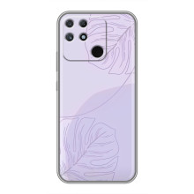 Чохол квітковий дизайн для Realme NARZO 50A – Монстера фіолетова